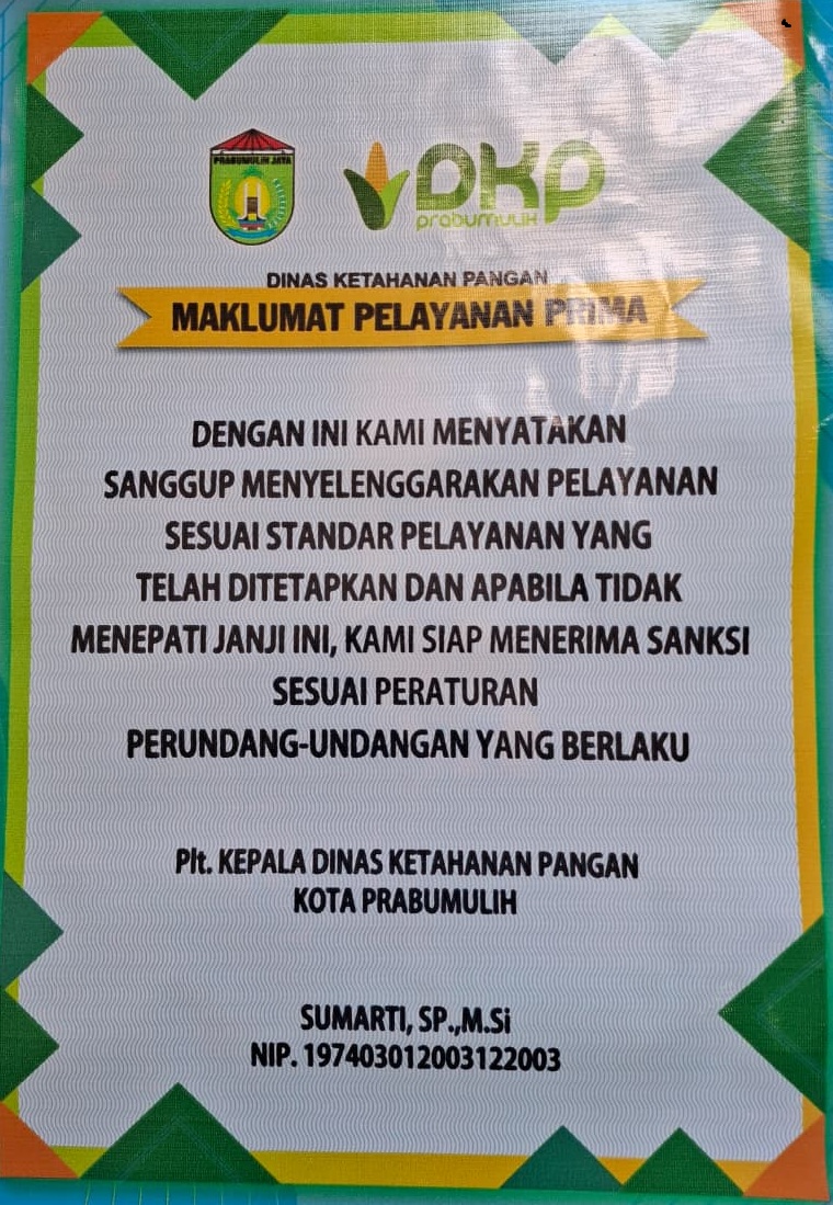 Maklumat Dinas Ketahanan Pangan